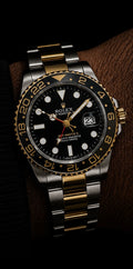 ROLEX BICOLOR TABLERO NEGRO