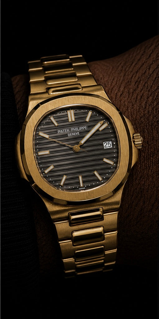 PATEK DORADO TABLERO NEGRO