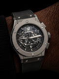 RELOJ HUBLOT LUXE TABLERO PLATEADO